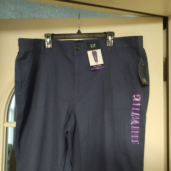 New Gap Blue Twill Joggers Size Women's XXL - Picture 2 of 3